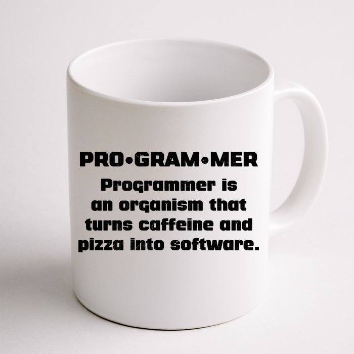 Definition of A Programmer Funny Coffee Front & Back Coffee Mug