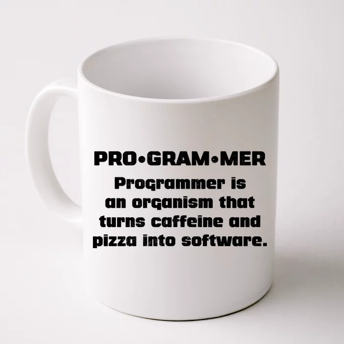 Definition of A Programmer Funny Coffee Front & Back Coffee Mug