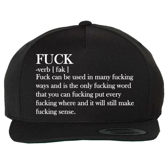 Definition Of F*ck Wool Snapback Cap