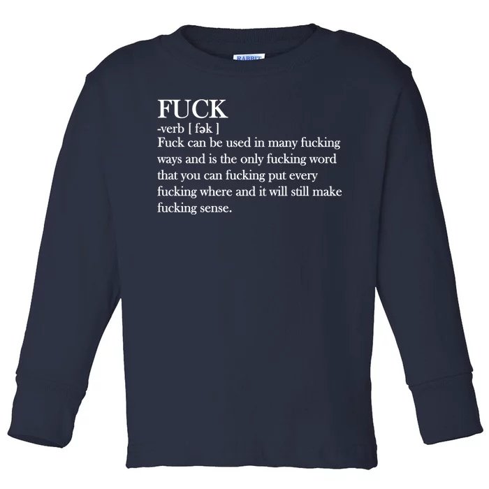 Definition Of F*ck Toddler Long Sleeve Shirt