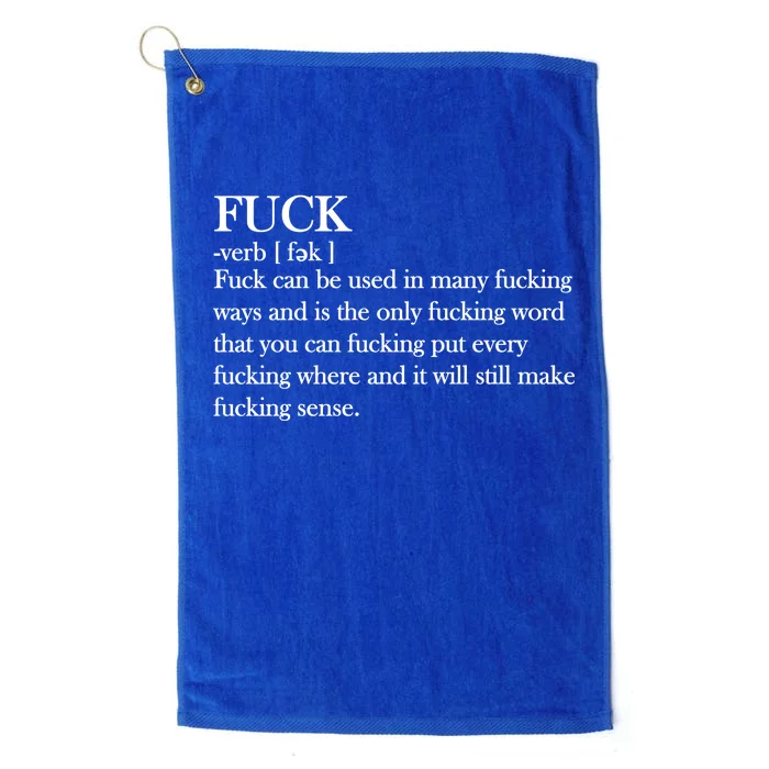 Definition Of F*ck Platinum Collection Golf Towel