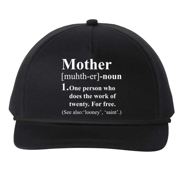 Definition Of Mother Snapback Five-Panel Rope Hat