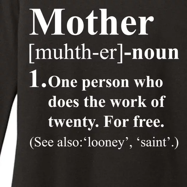 Definition Of Mother Womens CVC Long Sleeve Shirt