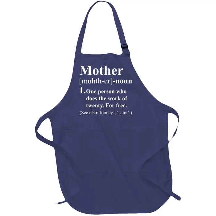 Definition Of Mother Full-Length Apron With Pocket