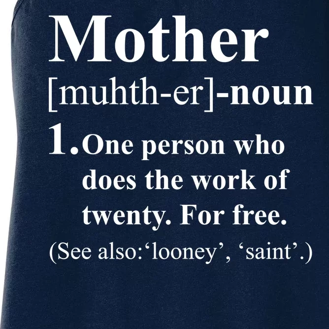 Definition Of Mother Women's Racerback Tank