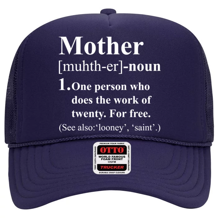 Definition Of Mother High Crown Mesh Trucker Hat