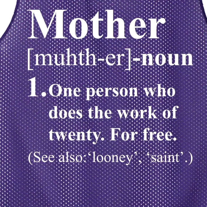 Definition Of Mother Mesh Reversible Basketball Jersey Tank