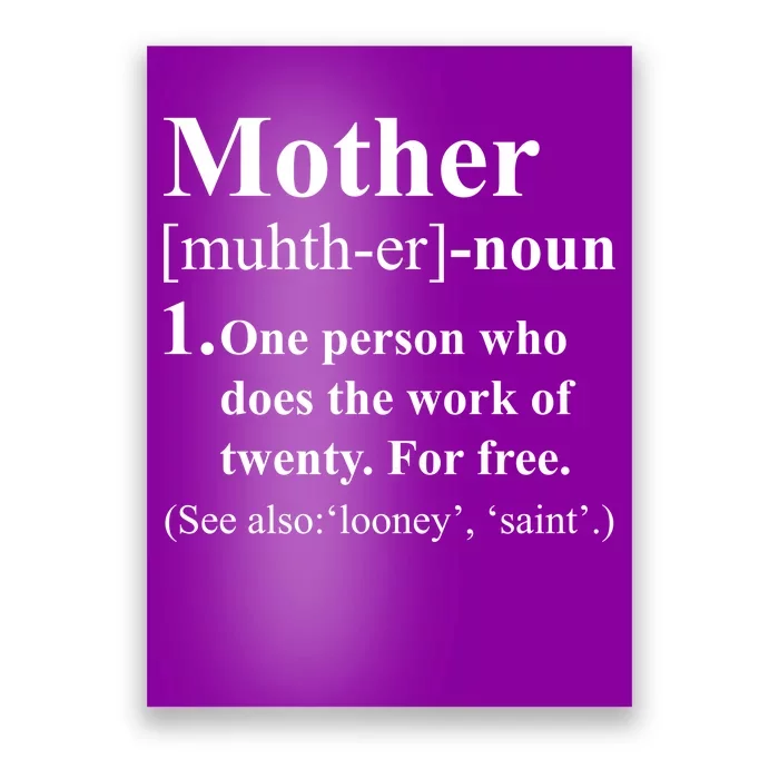 Definition Of Mother Poster