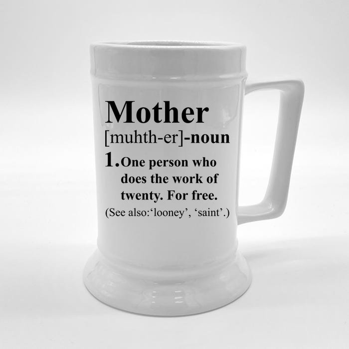 Definition Of Mother Front & Back Beer Stein