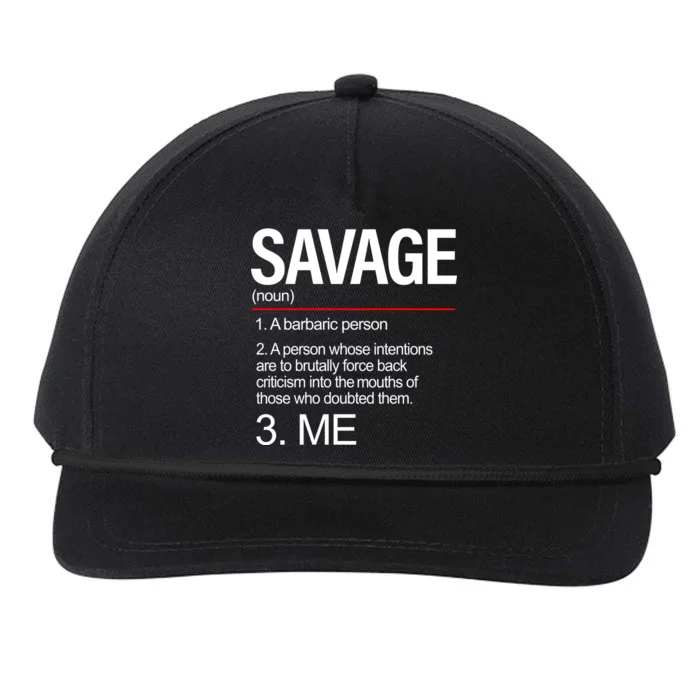 Definition Of Savage Snapback Five-Panel Rope Hat