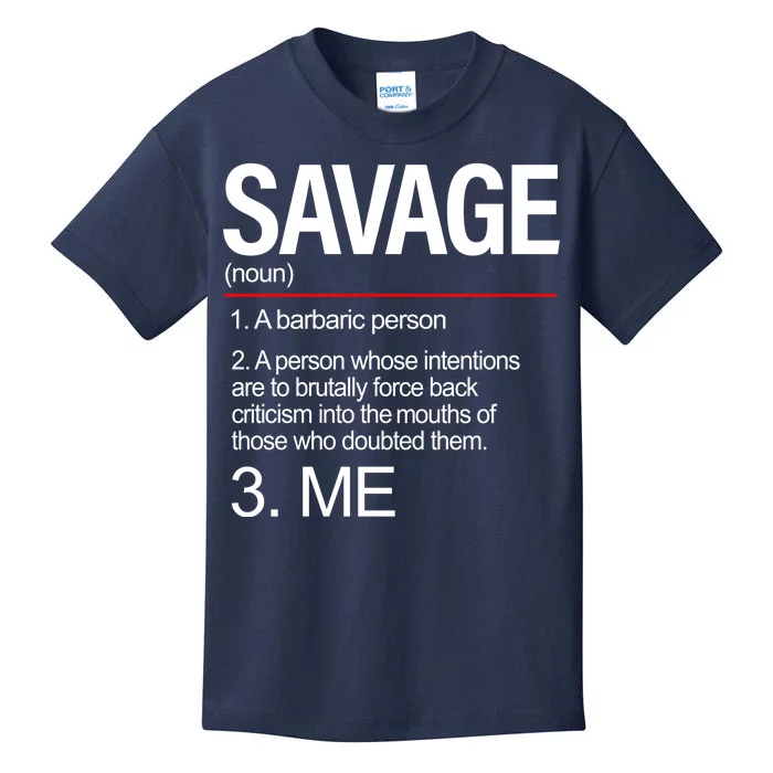 Definition Of Savage Kids T-Shirt