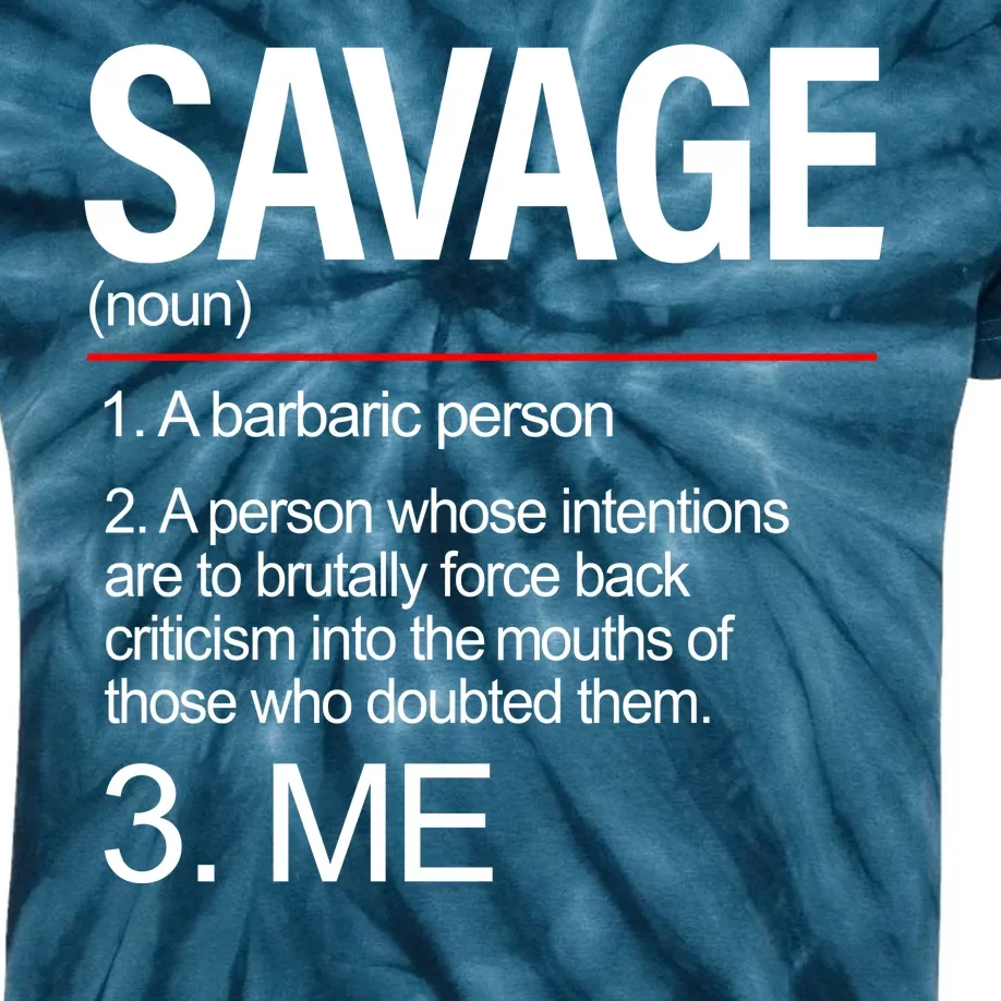 Definition Of Savage Kids Tie-Dye T-Shirt