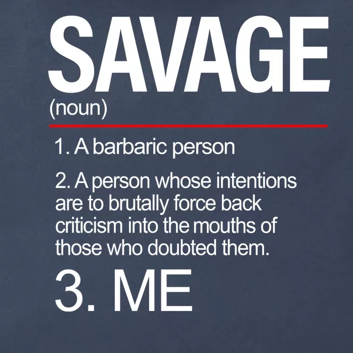 Definition Of Savage Zip Tote Bag