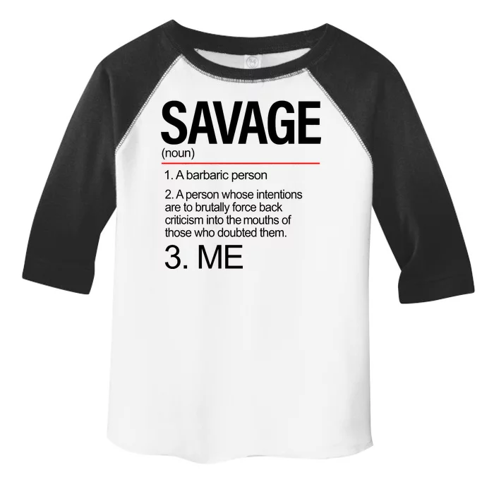 Definition Of Savage Toddler Fine Jersey T-Shirt