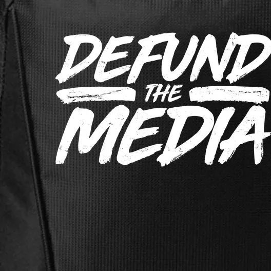 Defund The Media Distressed City Backpack