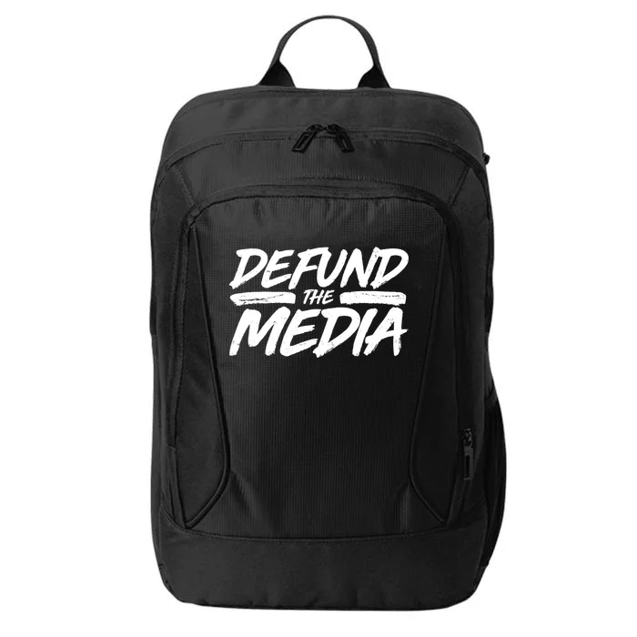 Defund The Media Distressed City Backpack