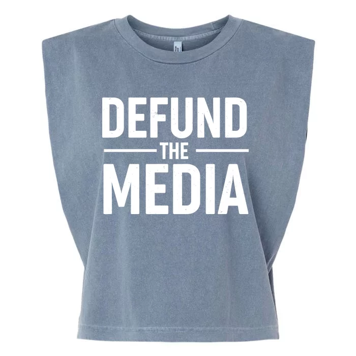 Defund The Media Protest Garment-Dyed Women's Muscle Tee