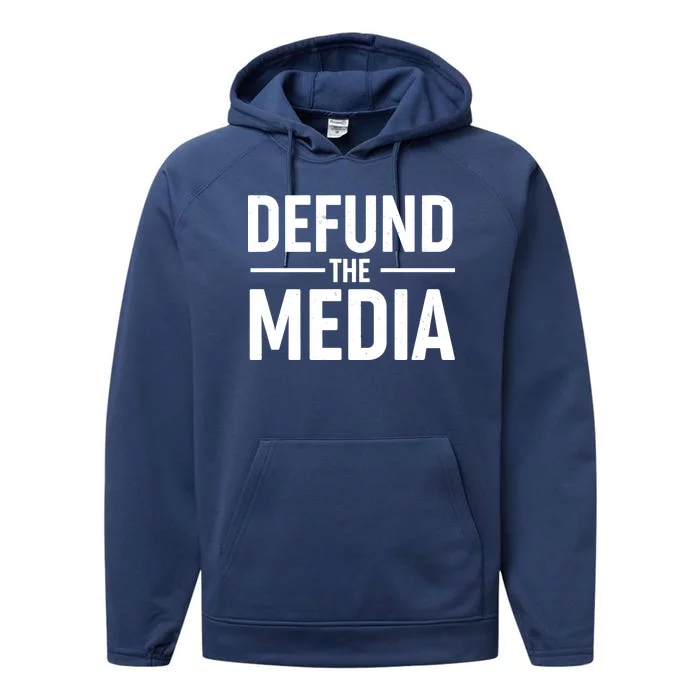 Defund The Media Protest Performance Fleece Hoodie