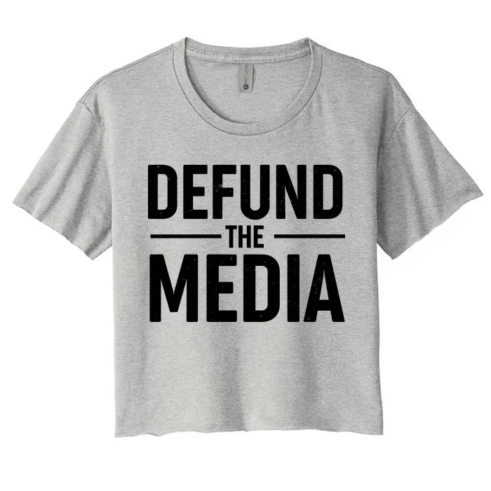 Defund The Media Protest Women's Crop Top Tee