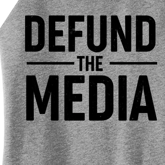 Defund The Media Protest Women’s Perfect Tri Rocker Tank