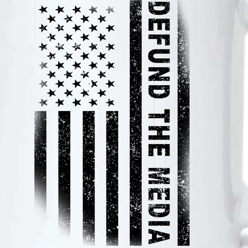 Defund The Media US Flag Black Color Changing Mug