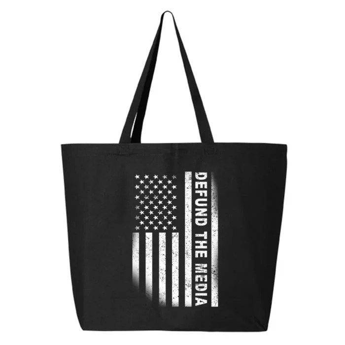 Defund The Media US Flag 25L Jumbo Tote