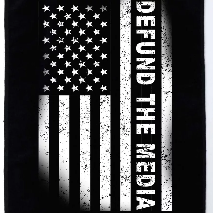 Defund The Media US Flag Platinum Collection Golf Towel