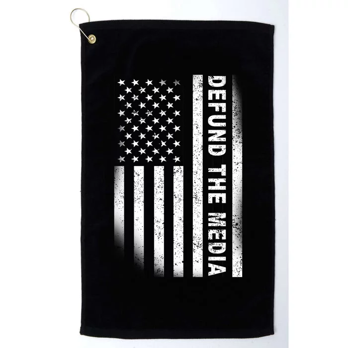 Defund The Media US Flag Platinum Collection Golf Towel