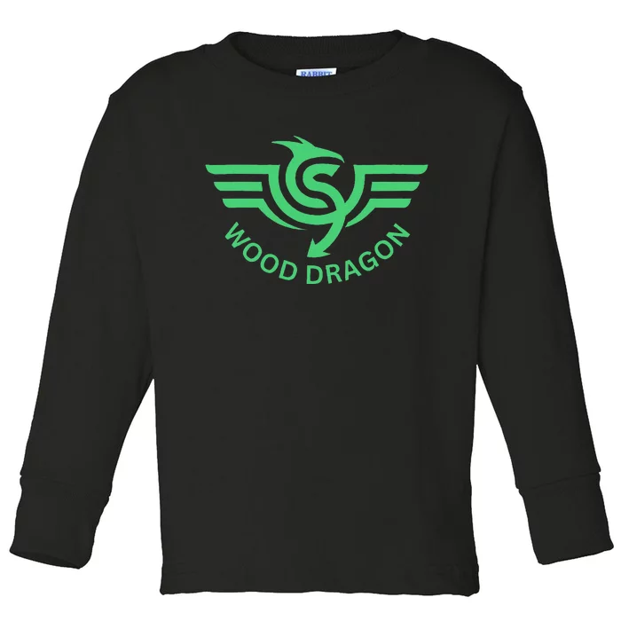 Dragon Emerald Green Dragon Zodiac Lucky Toddler Long Sleeve Shirt