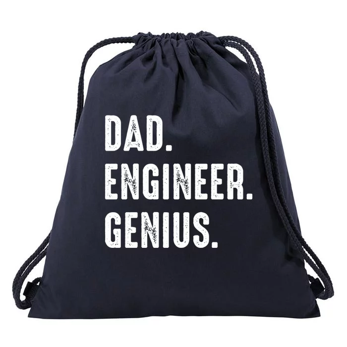 Dad Engineer Genius Engineer Husbands Engineering Dad Funny Gift Drawstring Bag