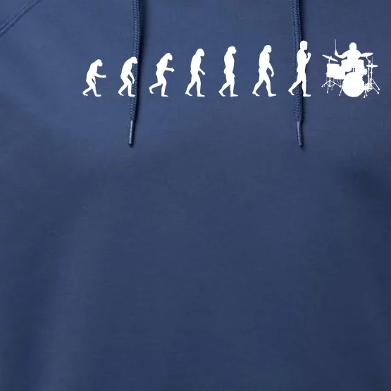 Drummer Evolution Gift Music Humor Drums Funny Gift For Drummers Musicians Gifts Performance Fleece Hoodie