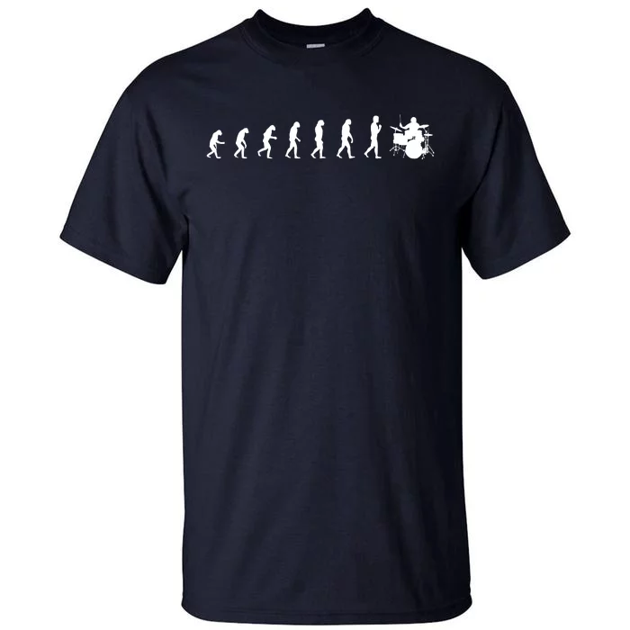 Drummer Evolution Gift Music Humor Drums Funny Gift For Drummers Musicians Gifts Tall T-Shirt