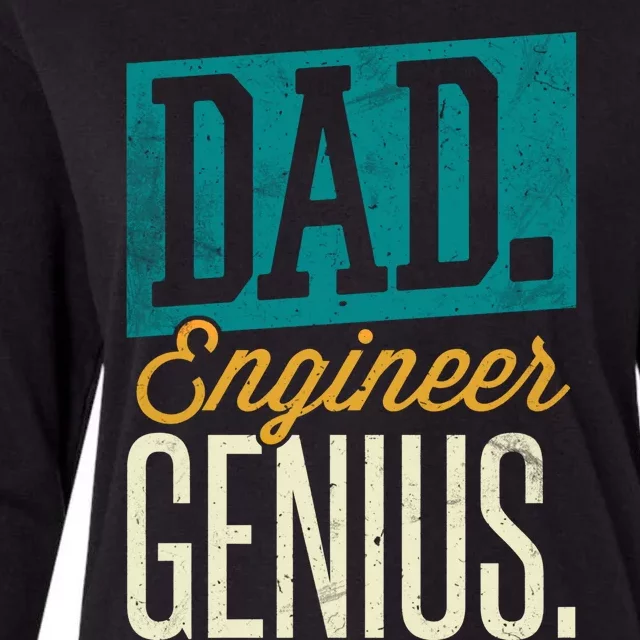 Dad Engineer Genius Engineer Dads Engineer Husbands Gift Womens Cotton Relaxed Long Sleeve T-Shirt