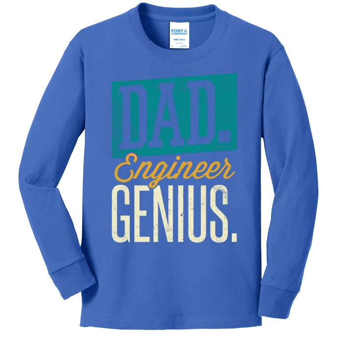 Dad Engineer Genius Engineer Dads Engineer Husbands Gift Kids Long Sleeve Shirt