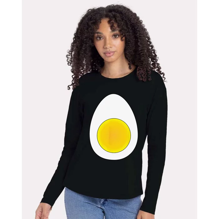 Deviled Egg Halloween Costume Wear Accessory Horn Tail Womens Cotton Relaxed Long Sleeve T-Shirt