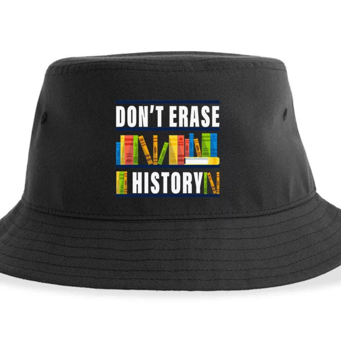 Don't Erase History Funny Book Worm Book Lover Quote Sustainable Bucket Hat