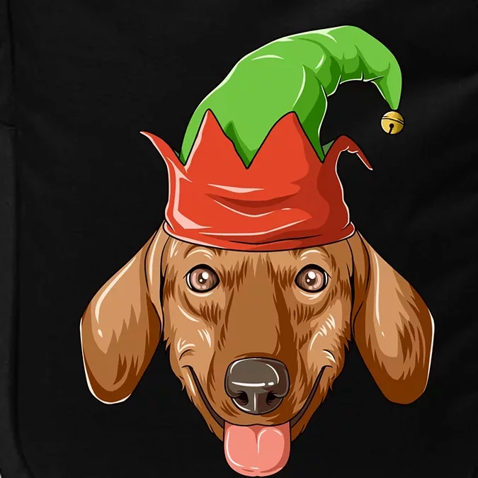 Dachshund Elf Hat Christmas Dachshund Gift Impact Tech Backpack