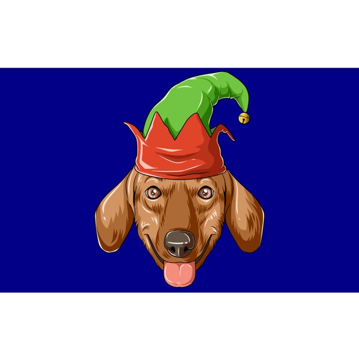 Dachshund Elf Hat Christmas Dachshund Gift Bumper Sticker