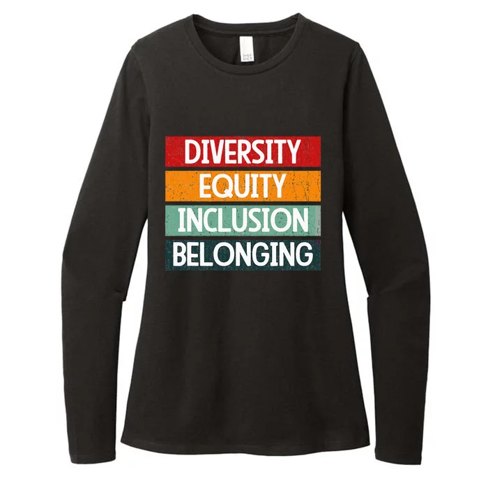 Diversity Equity Inclusion Belonging Womens CVC Long Sleeve Shirt