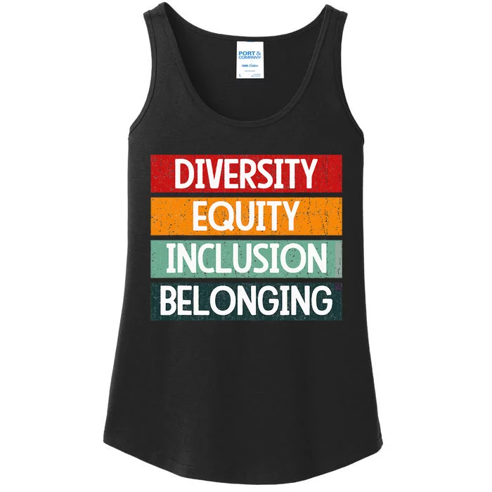 Diversity Equity Inclusion Belonging Ladies Essential Tank