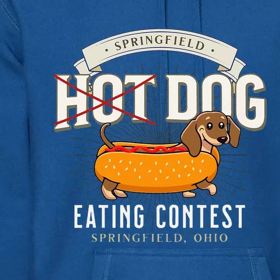 Dog Eating In Springfield Ohio Springfield Dog Cat Eating Premium Hoodie