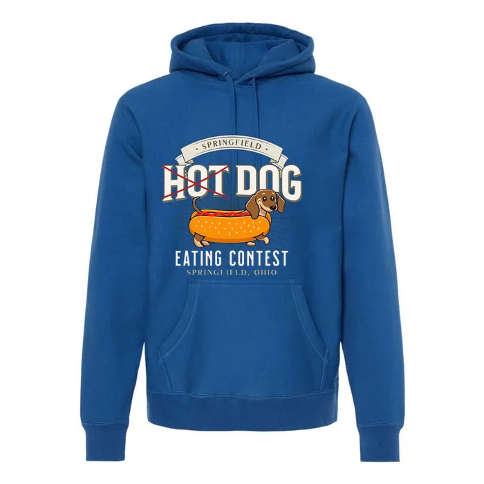 Dog Eating In Springfield Ohio Springfield Dog Cat Eating Premium Hoodie