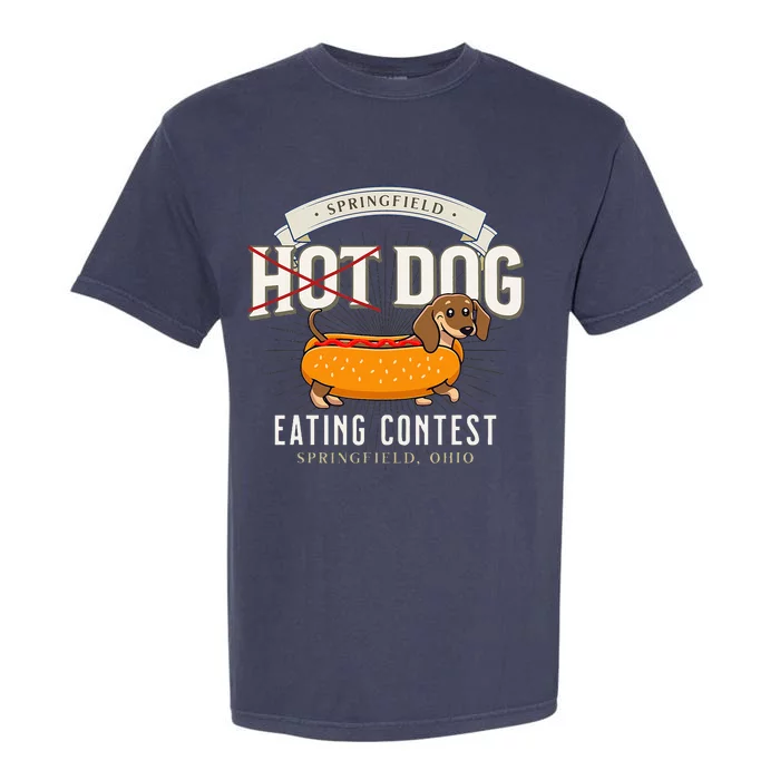 Dog Eating In Springfield Ohio Springfield Dog Cat Eating Garment-Dyed Heavyweight T-Shirt