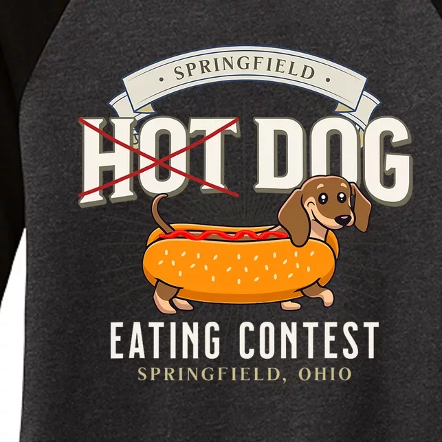 Dog Eating In Springfield Ohio Springfield Dog Cat Eating Women's Tri-Blend 3/4-Sleeve Raglan Shirt