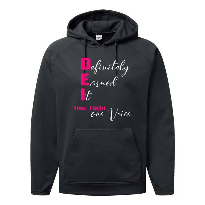 Definitely Earned It One Fight One Voice Performance Fleece Hoodie