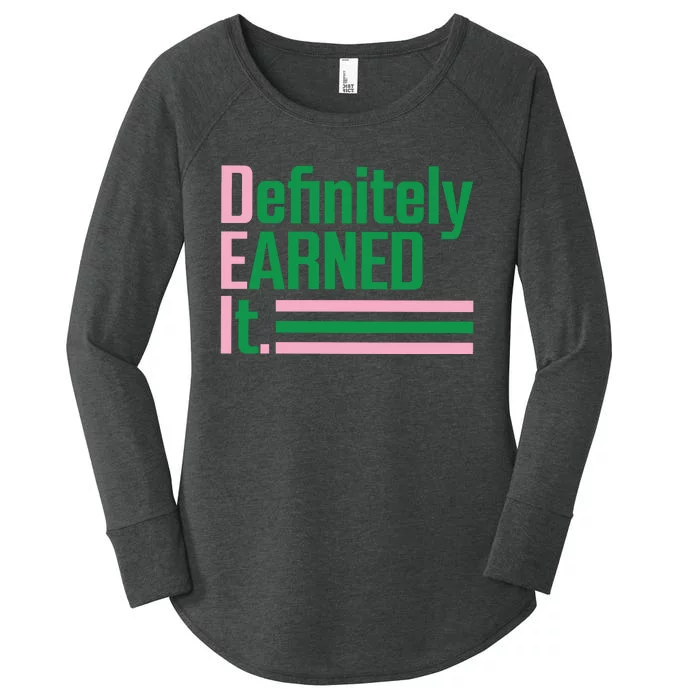 Definitely Earned It Women's Perfect Tri Tunic Long Sleeve Shirt