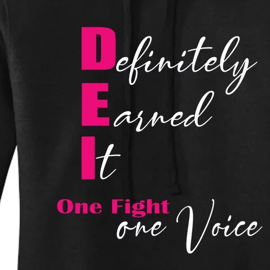 Definitely Earned It One Fight One Voice Women's Pullover Hoodie