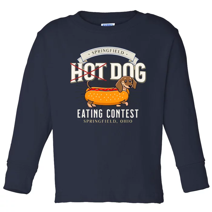 Dog Eating In Springfield Ohio Springfield Dog Cat Eating Toddler Long Sleeve Shirt