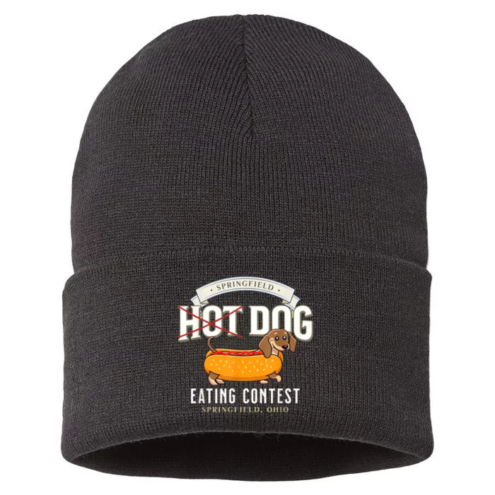 Dog Eating In Springfield Ohio Springfield Dog Cat Eating Sustainable Knit Beanie