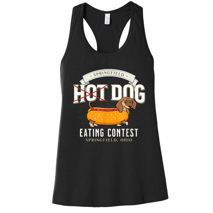 Dog Eating In Springfield Ohio Springfield Dog Cat Eating Women's Racerback Tank